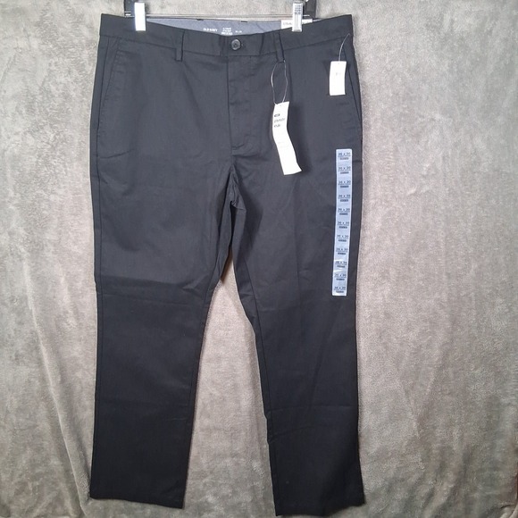 Old Navy Other - NWT Old Navy Ultimate Khaki Pants Men 36x30 Black Straight Fit Stretchable
